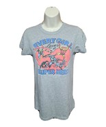 Every Girl Loves a Super Hero Large Gray TShirt - $17.82