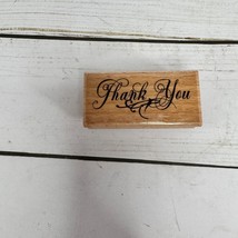 Thank You Wooden Rubber Stamp Crafts Cardmaking &amp; Scrapbooking By Hampton Art - $7.91