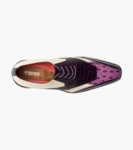 Stacy Adams Tristano Modified Bike Toe Oxford Shoes Purple Multi 25694-540 image 5