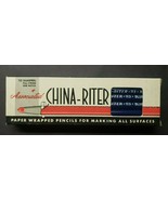 Vintage 12-Pack Associated China-Riter Paper Wrapped Pencils #113 Blue N... - £10.32 GBP