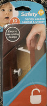 Safety 1st Spring-Loaded Cabinet &amp; Drawer Latches 10 Pack Child Safety Locks NEW - £11.77 GBP