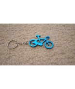 10 Speed Bicycle Bike Anodized Aqua Blue Keychain/ Bottle Opener 4.5&quot; US... - £9.42 GBP