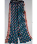 Rose + Olive Women&#39;s Printed Wide Leg Elastic Waist Pants, Multicolor Si... - $37.01 CAD