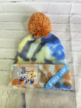 Space Jam Bugs Lola Bunny Tie Dye Knit Pom Cuff Beanie Hat Cap Adult OSFM - £19.16 GBP