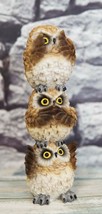 Ebros Stacked See Hear Speak No Evil Wise Acrobatic Fat Owls Figurine (B... - £16.73 GBP