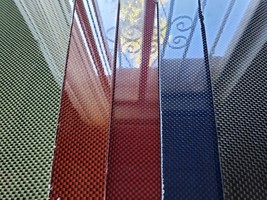 6&quot;x30&quot;x1/16&quot; 1x1 Plain Carbon Fiber Fiberglass Sheet Panel Glossy One Side - $36.00+