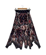Bila Skirt Womens Medium Blue Boho Handkerchief Hem Paisley Midii Festiv... - $510.07 MXN