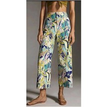 ANTHROPOLOGIE MAEVE Colette Tropical Floral Boho Mod Pants 28 Wide Leg Crop - $54.00