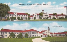 Kansas Masonic Home Wichita KS Postcard C52 - £2.44 GBP