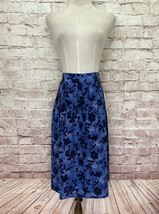 Pendleton Womens Blue Floral 100% Silk Pleated Skirt A- Line Midi Size 8 NEW - £44.76 GBP
