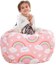 Nobildonna Stuffed Animal Storage Bean Bag Chair Cover Only For Kids Girls - $35.98