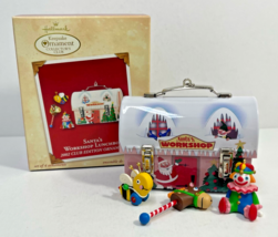Set of 4 2002 Hallmark Keepsake Ornaments - Santa&#39;s Workshop Lunchbox - Clown - £7.82 GBP