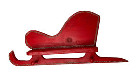 Vintage Handmade Wooden Christmas Sleigh Sled Shelf Stocking Hanger 23&quot; ... - $33.87 CAD