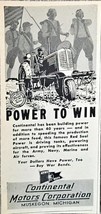 1943 CONTINENTAL MOTORS CORP-ARMY NAVY-Power to Win-Vintage Print Ad-WWII - €9,58 EUR