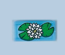 Clear Blue Water 2 Lilly Pad Flower Koi Pond Construction Piece 2X Actio... - $1.32