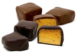 Andy Anand Belgian Milk &amp; Dark Chocolate Honeycomb Sponge With Free Shiping 1 lb - £31.52 GBP
