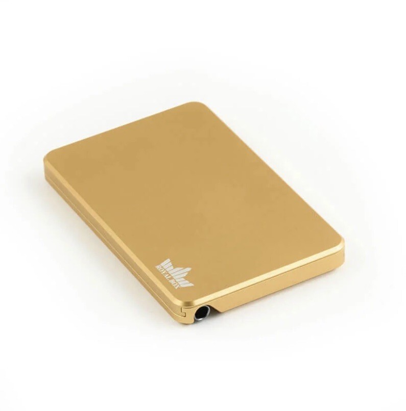 45 Compartment Gold Golf Royal Box Storage Device w/ Built In 3” Metal Straw Item image 4