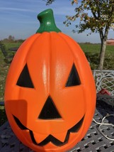 Vintage 22&quot; Tall Empire Lighted Pumpkin Jack O Lantern Blow Mold Halloween SEE - $88.83