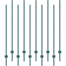 VEVOR 6 Feet Fence Post, 10 Pack U-Channel Heavy Duty Metal Fence Posts,... - $63.90