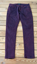 bershka men’s super skinny jeans size 32x30 maroon H12 - $17.81