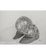 Pencil Drawing of Mince Pie Containers - Digital Print - $20.00
