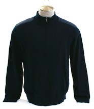 Michael Kors Midnight Blue 1/2 Zip Long Sleeve Cotton Sweater Men&#39;s XL NWT - £99.63 GBP