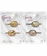 2 Goody Trend Retro Deluxe 2 Piece Metallic Stone Bobby Slides Express Y... - €11,32 EUR