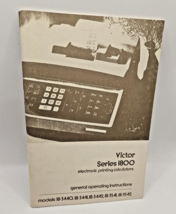 Victor 1800 Electronic Printing Calculator Manual Instruction Book VINTAGE - $12.59