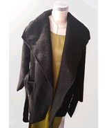 New Womens Black Bouclé Style Cosy Coat Size L Oversize UK  - $526.47 MXN