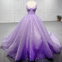 Beautiful  Quinceanera Dresses Ball Gown Flower Vestidos De 15 Años Purple Sweet - £869.07 GBP