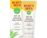 BURTS BEES SPF 30 Calming Day Lotion with Aloe and Rice Milk for Sensiti... - £9.30 GBP