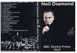 Neil Diamond Live BBC Electric Proms 2010 Rare All Region DVD Proshot + ... - $20.00