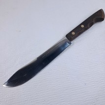 Vintage EKCO Stainless Bullnose Butcher Knife 7&quot; Blade wood handle Made ... - $31.19 CAD