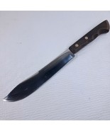 Vintage EKCO Stainless Bullnose Butcher Knife 7&quot; Blade wood handle Made ... - $31.19 CAD