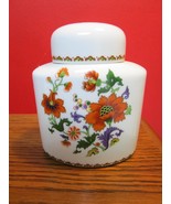 LIMOGES FRANCE COVERED CERAMIC VANITY FLORAL  BOTTLE MIDCENTURY ORIGINAL - £58.25 GBP