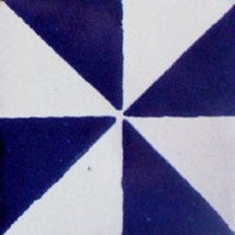 Mexican Tiles "Cobalt Triangles" - $220.00