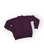 Alfred Dunner Eggplant Long Sleeve Mock Neck Plum Pullover Sweater Top S... - $532.19 MXN