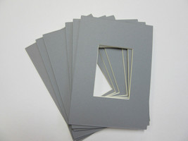 Picture Frame Mat 5x7 for 2.5x3.5 ACEO photo Harbor Gray collection SET OF 20 - £23.59 GBP