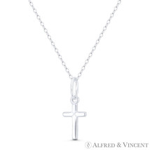 Tiny Latin Crucifix Christian Catholic Cross Baby Pendant in 925 Sterling Silver - £8.64 GBP+