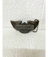 Vintage 70’s Harley Davidson Motorcycles Belt Buckle Shield &amp; Wings 4” x 2” - $559.59 MXN