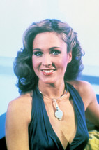 Erin Gray sexy low cut dress smiling 1970&#39;s 24x18 Poster - £19.01 GBP