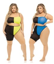 PINK LIPSTICK BLOCK YOU OUT BANDEAU &amp; BOTTOM SET QUEEN - $23.99