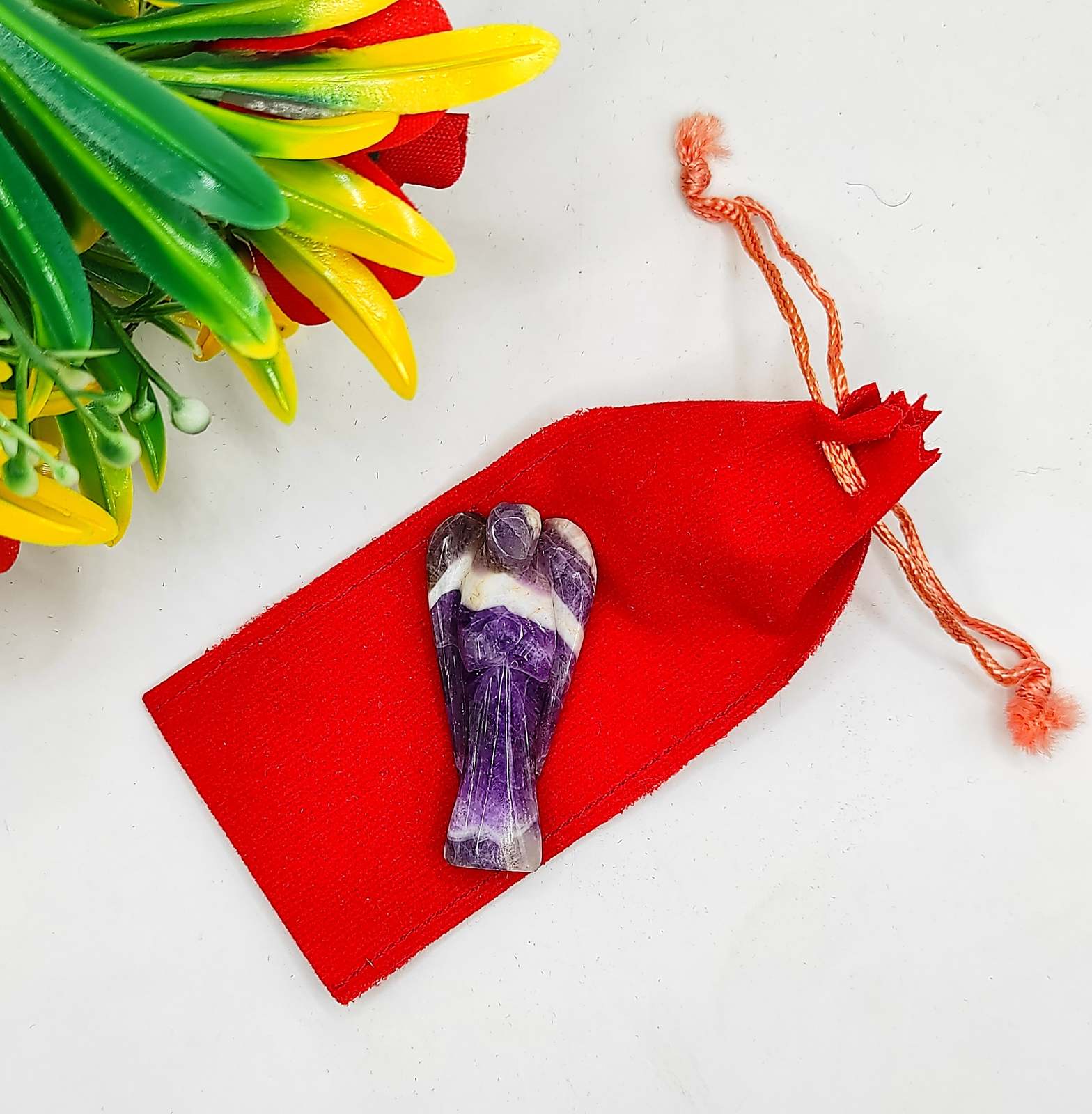 Purple Amethyst Angel 2 Inches, Guardian Angels-Pack Of 1 with Velvet Pouch - $45.00