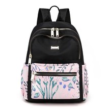 Fashion Flower Pattern Design High Quality Nylon Ladies Backpack 2023 New Women  - £119.69 GBP