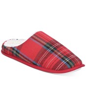 MSRP $30 Club Room Men&#39;s Plaid Slippers Red Size Medium (8-9) - £6.37 GBP