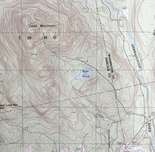 Map Lead Mountain Maine USGS 1987 Topographic Geo 1:24000 27x22&quot; TOPO16 - £35.96 GBP