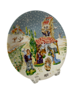 The Nativity Wall Plate Vintage 1972 Designed Roch Popelier By Royal Lim... - $181.89 MXN