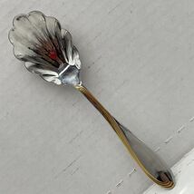 Oneida Golden Camber Stainless Gold Accent Glossy Sugar Spoon 6 3/8" - $8.02