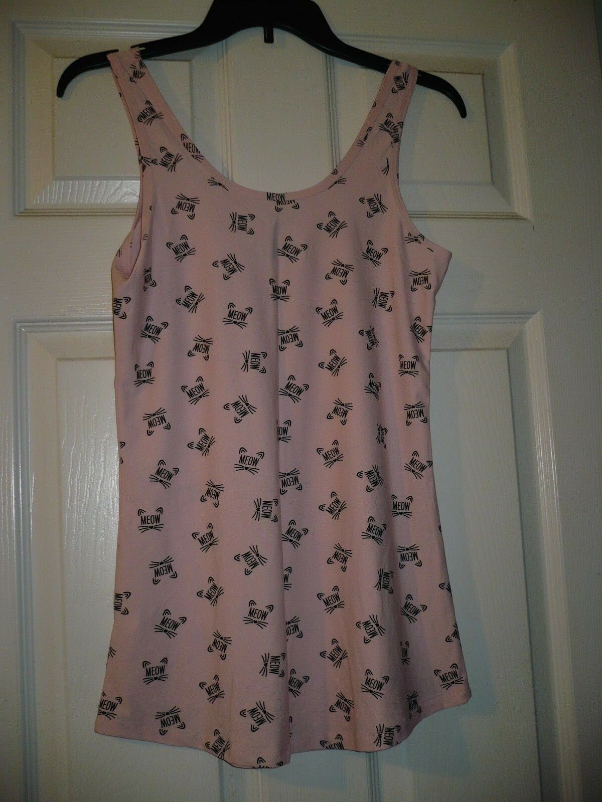 No Boundaries Women's Juniors Scoop Tank Top Shirt X-Large 15-17 Pink Cat - $8.45