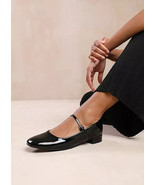 Where S Das Aus Schwarz Lack Minsk Niedriger Absatz Pumps Schuhe UK 7 (F... - $32.32